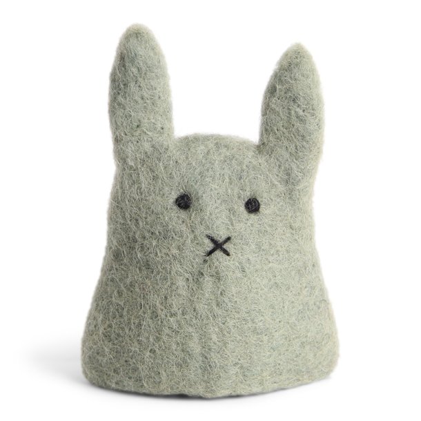 Gry &amp; Sif FELT EGG COSY BUNNY - GREEN 