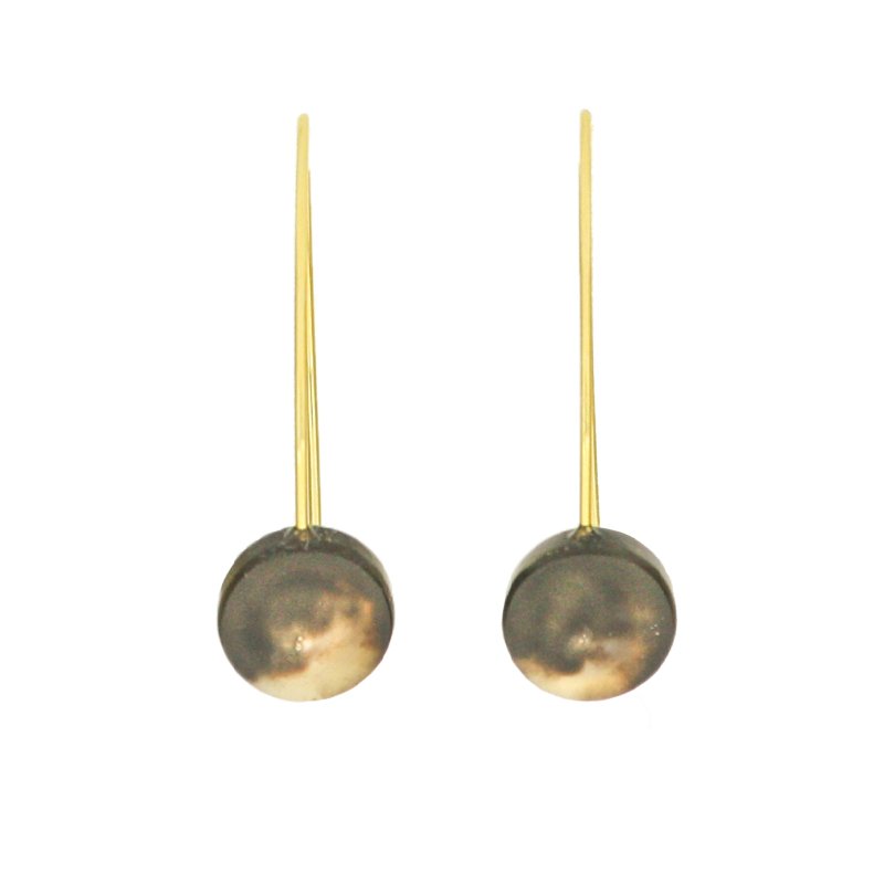 Tip Drop Earring Gold Hook  Hornvarefabrikken - ONLINE