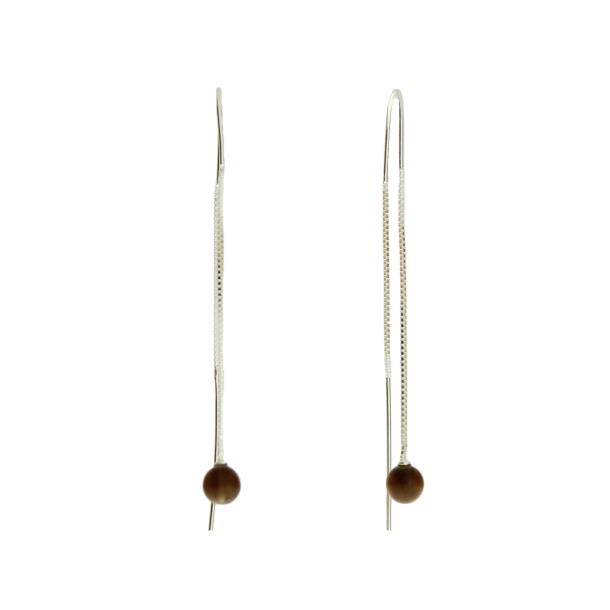 Pearl Ohrringe Kette Silber 6