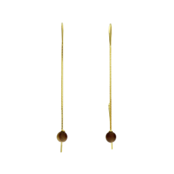 Pearl Ohrringe Kette vergoldet 6 