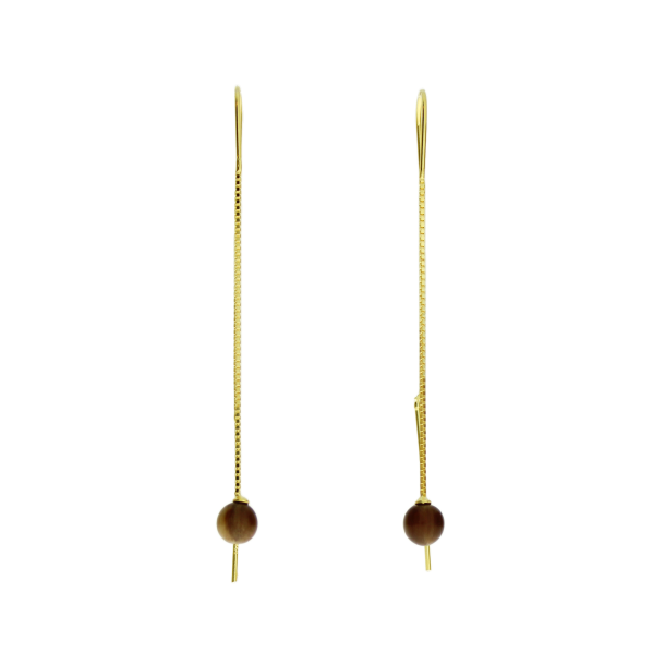 Pearl Ohrringe Kette vergoldet 6 