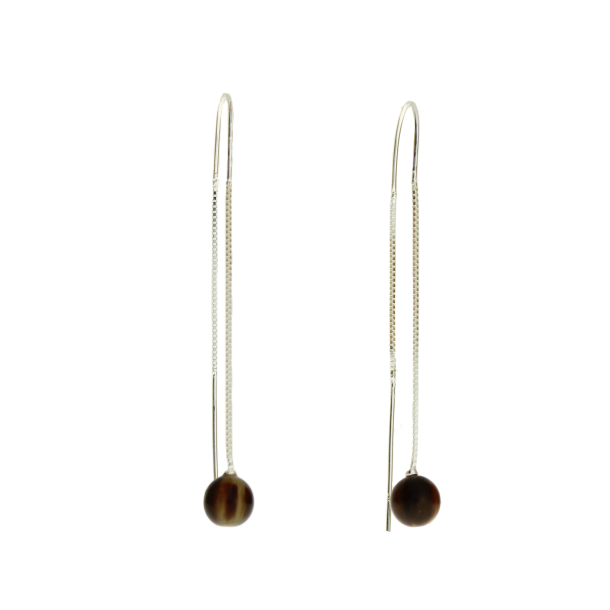 Pearl Ohrringe Kette Silber 8