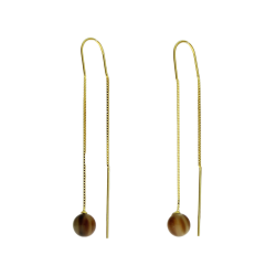 Pearl Ohrringe Kette vergoldet 8