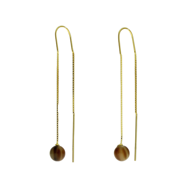 Pearl Ohrringe Kette vergoldet 8