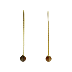 Pearl Ohrringe Kette vergoldet 8