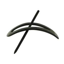 Schwarzes Horn Haarspange Stab Gross
