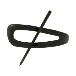 Schwarzes Horn Haarspange Stab Gross
