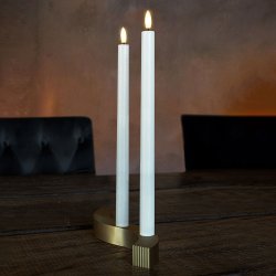 Sirius Sille Wiederaufladbare Stabkerzen, 2er-Set, 2xH35cm, Wei