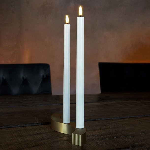 Sirius Sille Wiederaufladbare Stabkerzen, 2er-Set, 2xH35cm, Wei