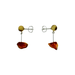 Horn &amp; Amber stud earrings 1