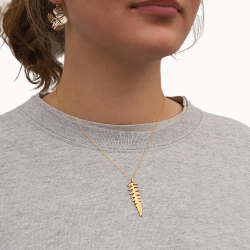 Flora Farn Anhnger vergoldet