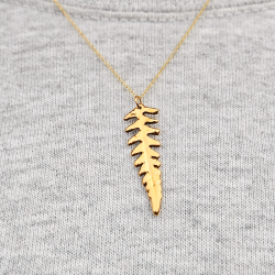 Flora Farn Anhnger vergoldet