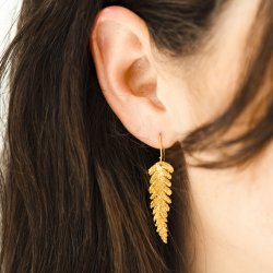 Flora Farne Ohrhnger Vergoldet