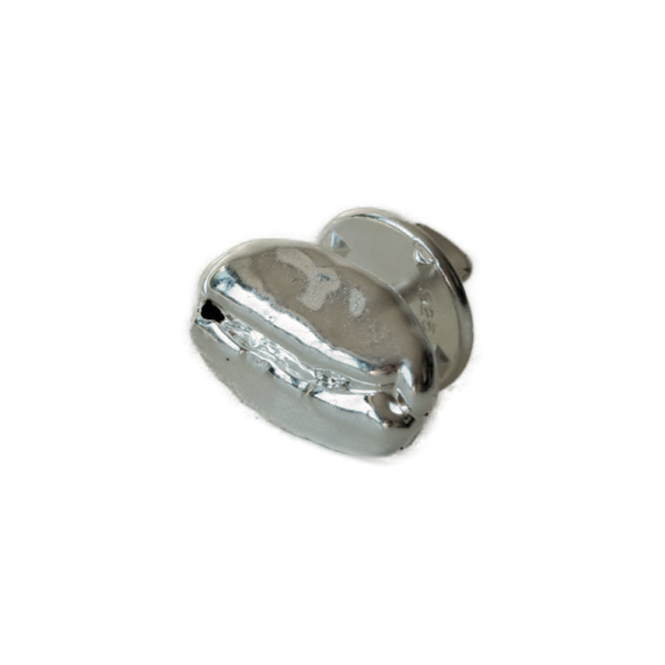 Pin coffee bean silver-plated