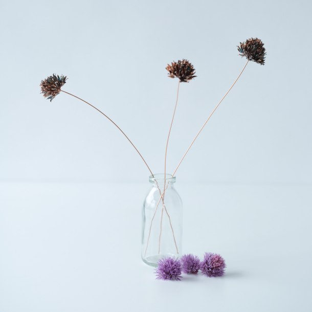 Flower chives verdigris patina