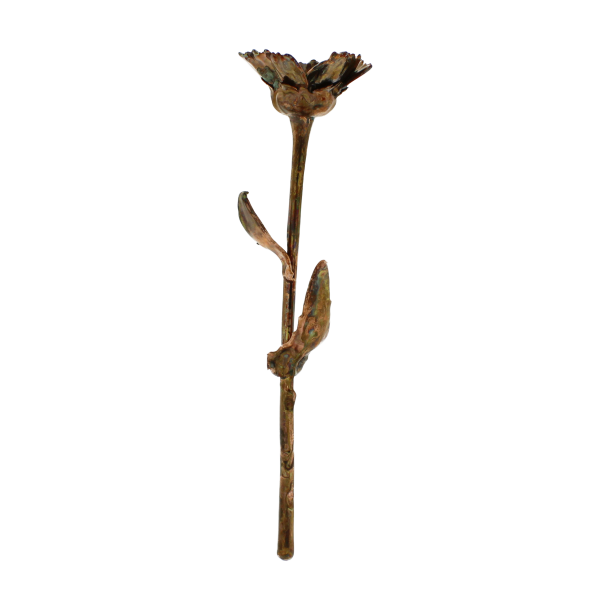 Flower Oxeye copper-plated verdigris patina