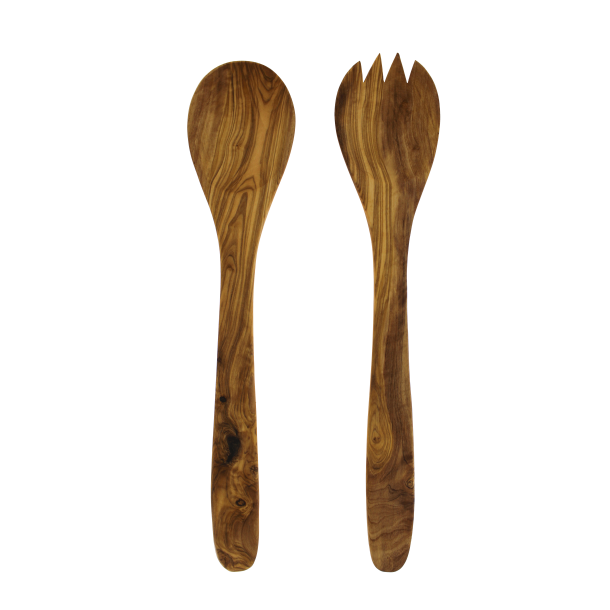 Fabrikant salatbestik oliventr� lang