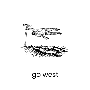 Kunstplakat Go west