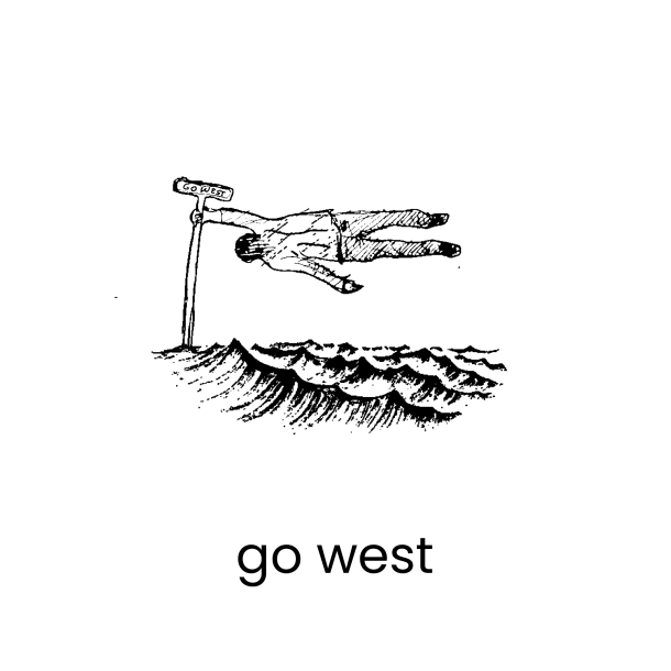 Kunstplakat Go west