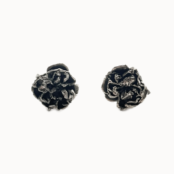 Flora hawthorn Stud Earrings Oxidised