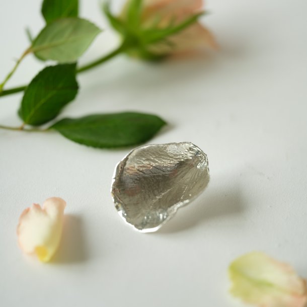 Flora rose broche forslvet