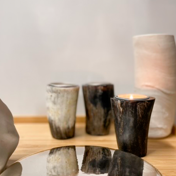Kerzenhalter Teelichter Roh