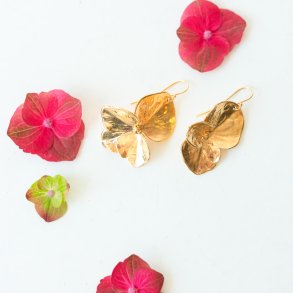 Flora Hortensie Ohrhnger Vergoldet