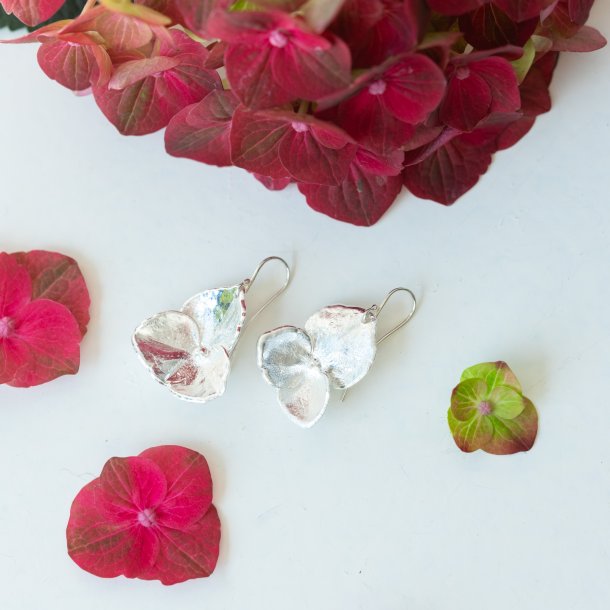 Flora hydrangea earring silver-plated