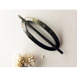 Horn Haarspange Stab Oval Schmal