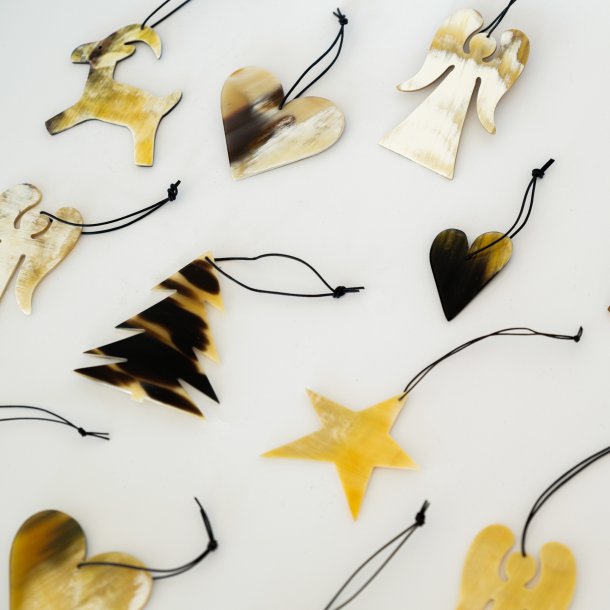 Weihnachtsdekoration Herz aus Horn