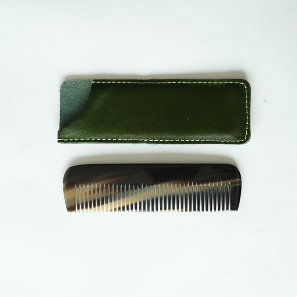 Horn Kamm Normal Klein Inkl. Lederetui