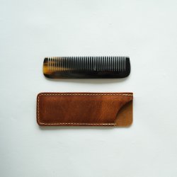 Horn Kamm Normal Klein Inkl. Lederetui