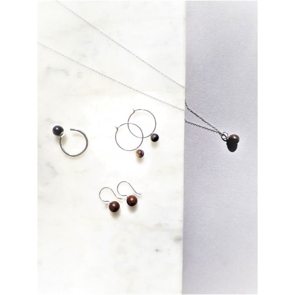 Pearl Silber Halskette 8 mm