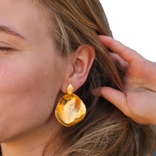 Flora rose restikker blad forgyldt