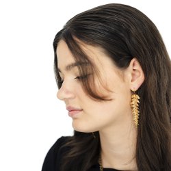 Flora Farne Ohrhnger Vergoldet