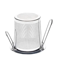 Tea filter foldable with drip tray